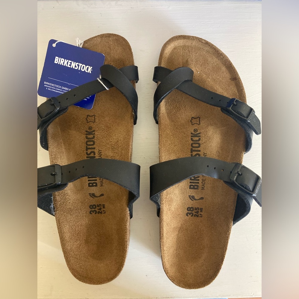 BIRKENSTOCK Mayari Black Sandal Size 38 UK Size 7 US NWT